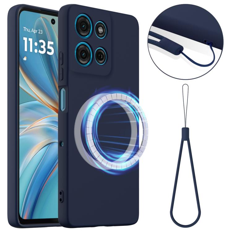 For Motorola Moto G86 5G Shockproof Silicone Magsafe Phone Case(Navy Blue) - free shipping - PMC TechLife - Order now!