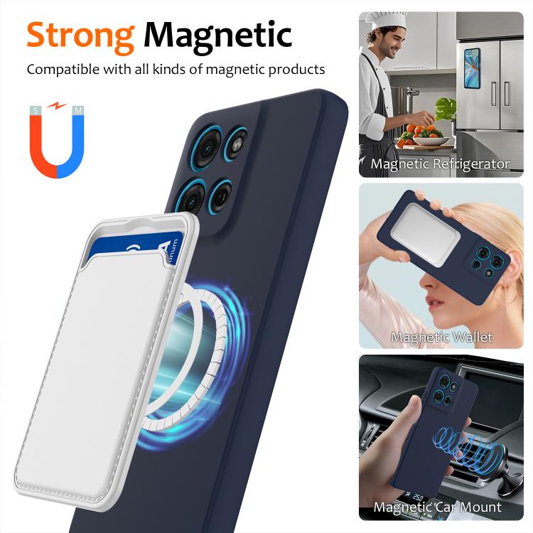 For Motorola Moto G86 5G Shockproof Silicone Magsafe Phone Case(Navy Blue) - free shipping - PMC TechLife - Order now!