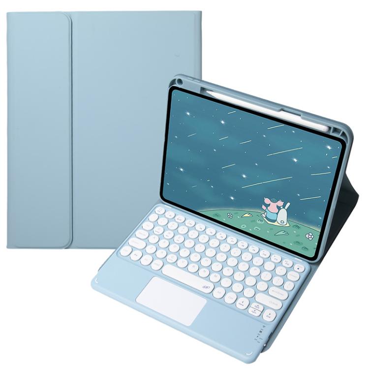 For OPPO Pad 3 / Pad 2 Candy Color Bluetooth Keyboard Leather Case, Round Key with Touchpad(Misty Blue) - Others Keyboard by PMC TechLife | Online Shopping South Africa | PMC TechLife | Buy Now Pay Later Mobicred