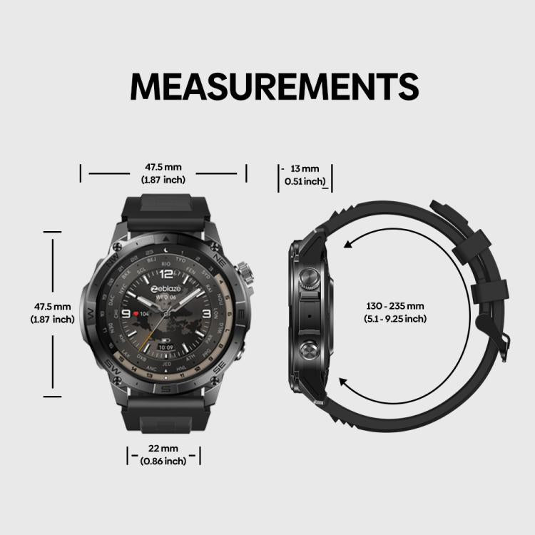 Zeblaze Stratos 2 Plus 1.43 inch Screen 3 ATM Health and Fitness GPS Smart Watch(Graphite Black) - free shipping - PMC TechLife - Order now!