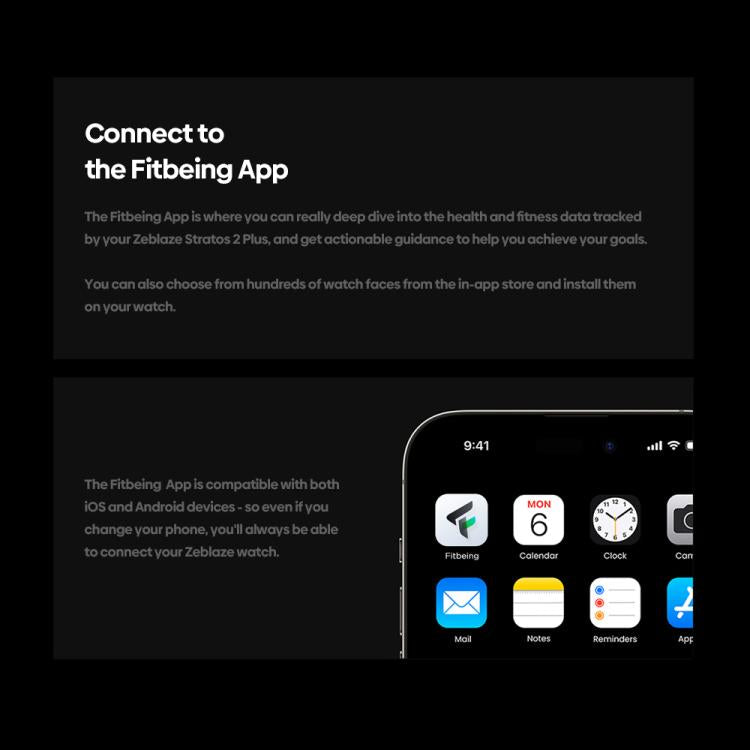 Zeblaze Stratos 2 Plus 1.43 inch Screen 3 ATM Health and Fitness GPS Smart Watch(Graphite Black) - free shipping - PMC TechLife - Order now!
