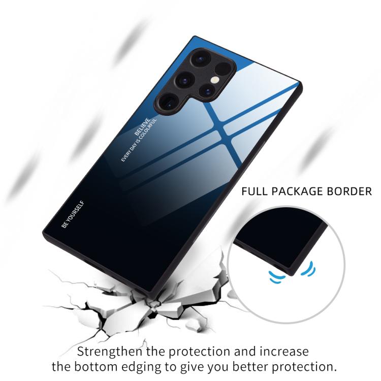 For Samsung Galaxy S25 Ultra 5G Gradient Color Glass Phone Case(Pink Purple) - Galaxy S25 Ultra 5G Cases by PMC Jewellery | Online Shopping South Africa | PMC Jewellery | Buy Now Pay Later Mobicred