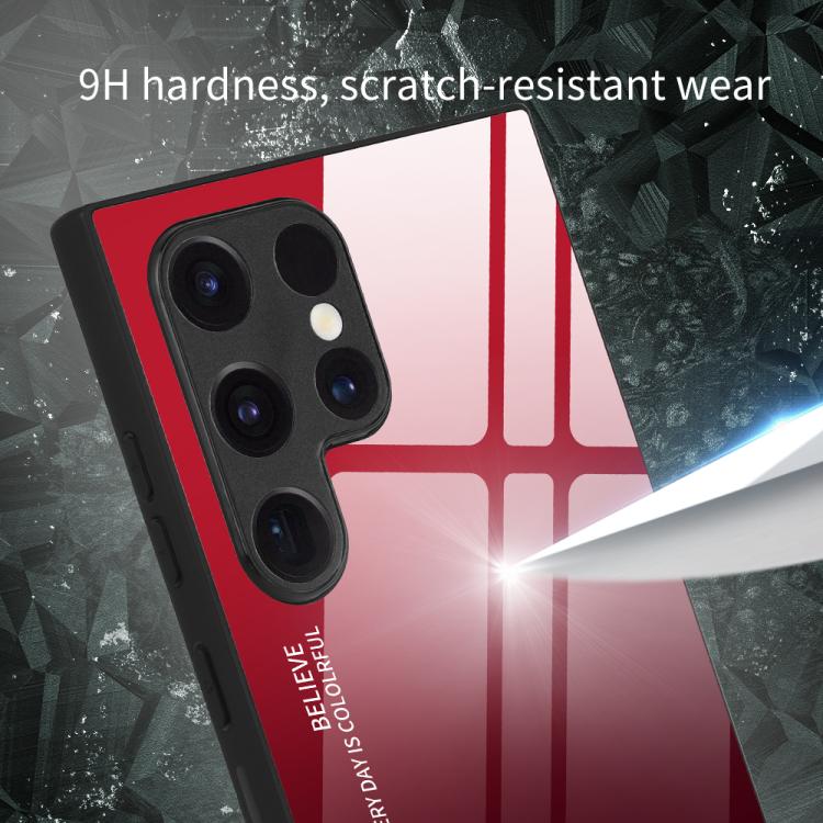 For Samsung Galaxy S25 Ultra 5G Gradient Color Glass Phone Case(Aurora Blue) - Galaxy S25 Ultra 5G Cases by PMC Jewellery | Online Shopping South Africa | PMC Jewellery | Buy Now Pay Later Mobicred