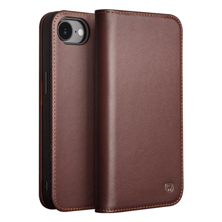 For iPhone 16e QIALINO Classic Gen2 Genuine Leather Phone Case(Brown) - free shipping - PMc TechLife - Order now!