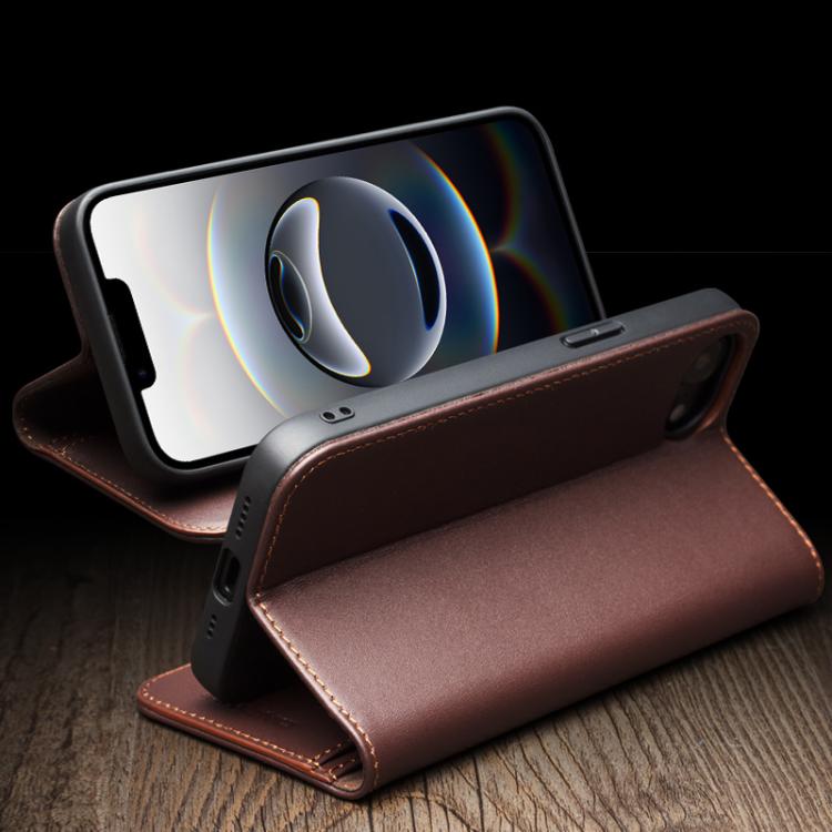 For iPhone 16e QIALINO Classic Gen2 Genuine Leather Phone Case(Brown) - free shipping - PMc TechLife - Order now!