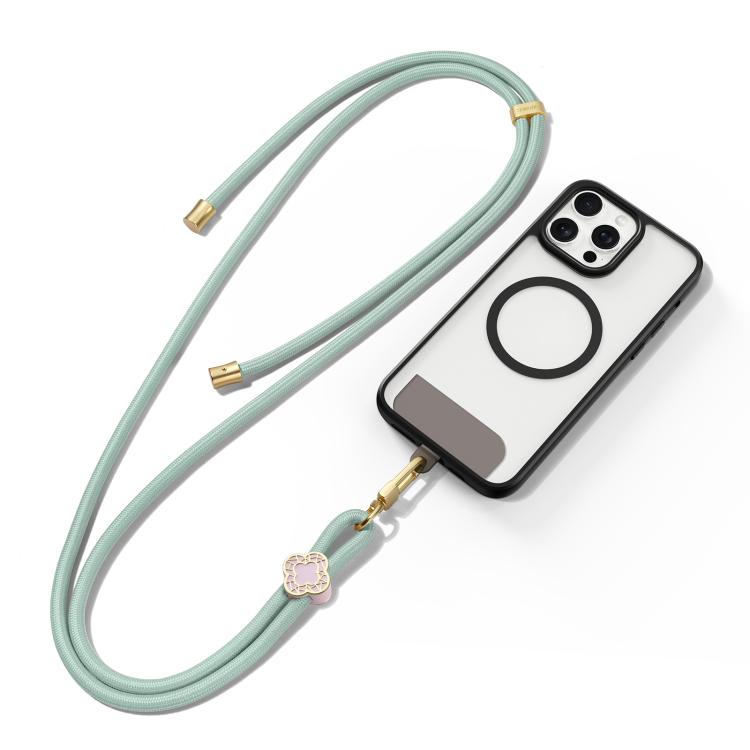 DUX DUCIS Garden Series Begonia Pattern Adjustable Crossbody Phone Lanyard(Light Green) - Lanyards & Wrist Straps by DUX DUCIS | Online Shopping South Africa | PMc TechLife | Buy Now Pay Later Mobicred