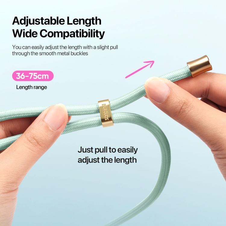 DUX DUCIS Garden Series Begonia Pattern Adjustable Crossbody Phone Lanyard(Light Green) - Lanyards & Wrist Straps by DUX DUCIS | Online Shopping South Africa | PMc TechLife | Buy Now Pay Later Mobicred