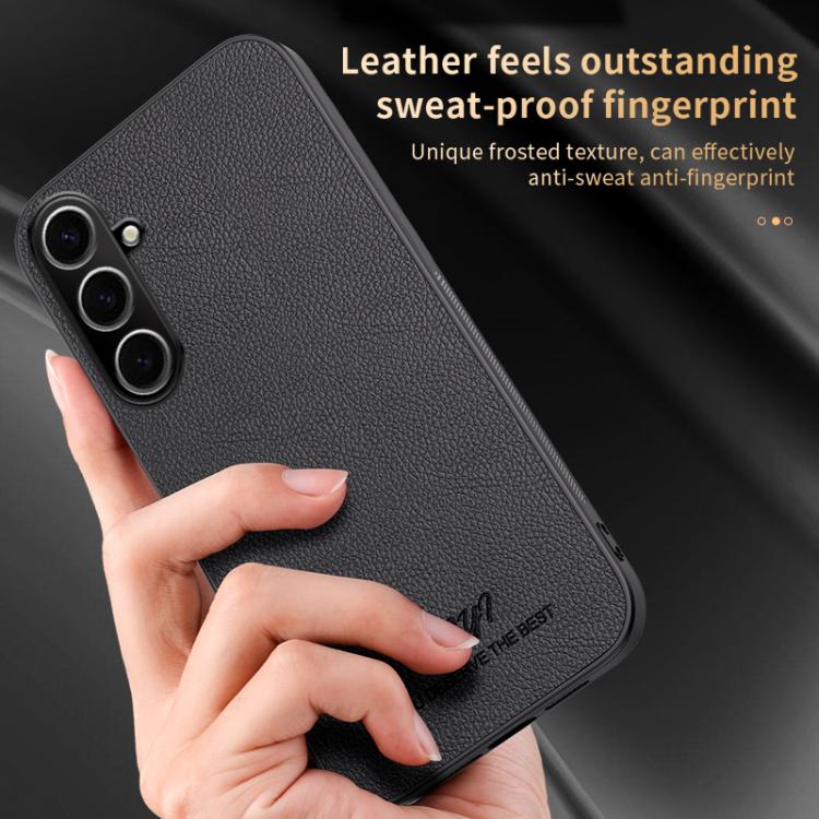 For Samsung Galaxy S25 5G HUIYI Leather Magnetic Phone Case(Black) - Galaxy S25 5G Cases by PMC Jewellery | Online Shopping South Africa | PMC Jewellery | Buy Now Pay Later Mobicred