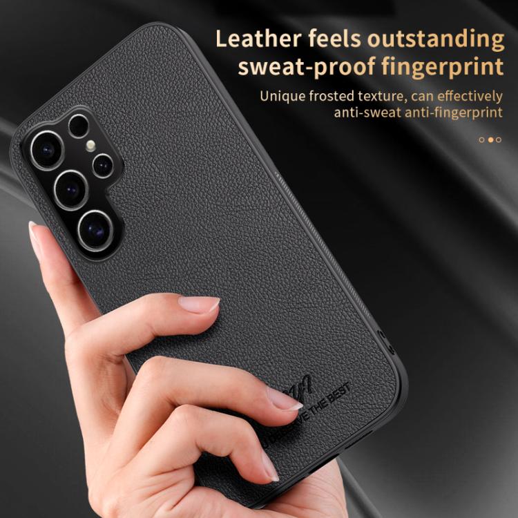 For Samsung Galaxy S25 Ultra 5G HUIYI Leather Magnetic Phone Case(Brown) - free shipping - PMC Jewellery - Order now!