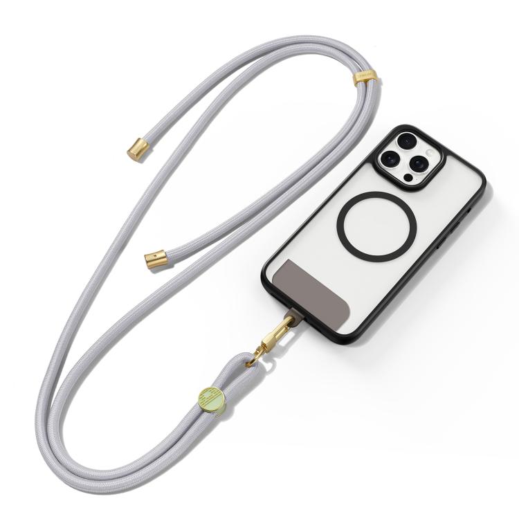 DUX DUCIS Garden Series Tile Pattern Adjustable Crossbody Phone Lanyard(Grey) - Lanyards & Wrist Straps by DUX DUCIS | Online Shopping South Africa | PMc TechLife | Buy Now Pay Later Mobicred
