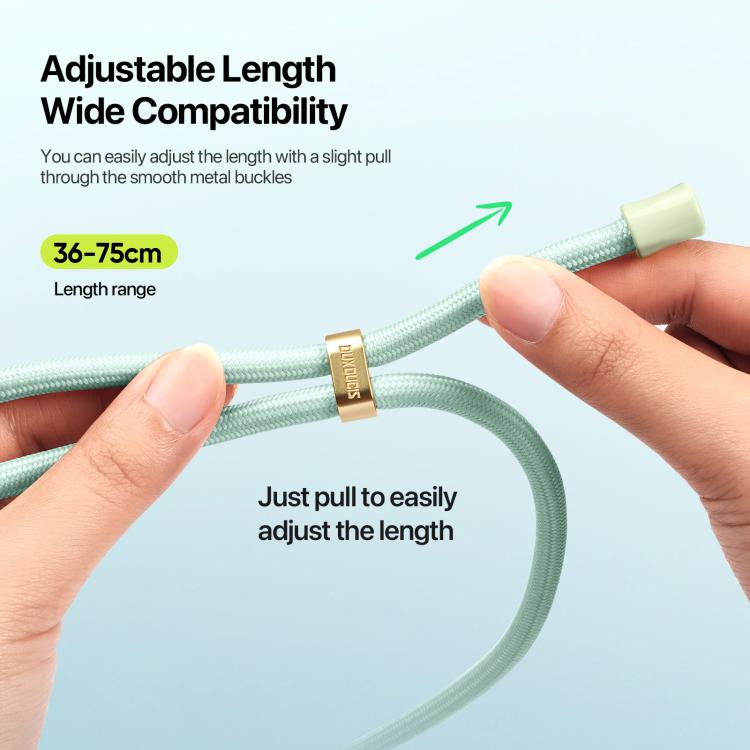 DUX DUCIS Garden Series Tile Pattern Adjustable Crossbody Phone Lanyard(Light Green) - Lanyards & Wrist Straps by DUX DUCIS | Online Shopping South Africa | PMc TechLife | Buy Now Pay Later Mobicred