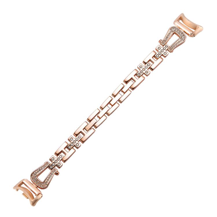 For Xiaomi Smart Band 9 / 8 U-shaped Diamond Bracelet Metal Watch Band(Rose Gold) - free shipping - PMC TechLife - Order now!