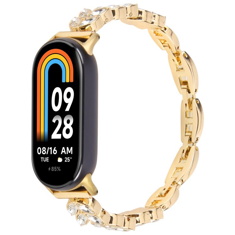 For Xiaomi Smart Band 9 / 8 Wheat Ear Diamond Bracelet Metal Watch Band(Gold) - free shipping - PMC TechLife - Order now!
