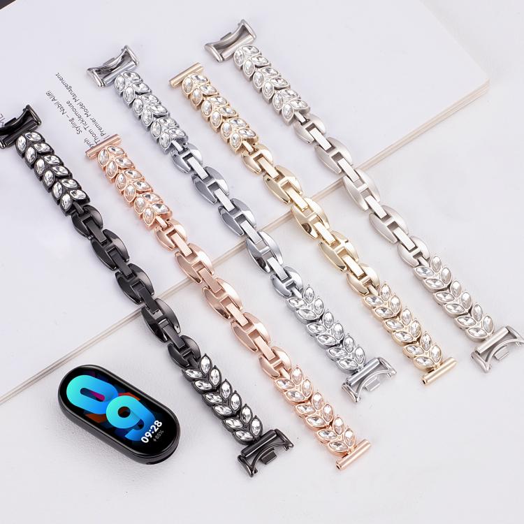 For Xiaomi Smart Band 9 / 8 Wheat Ear Diamond Bracelet Metal Watch Band(Gold) - free shipping - PMC TechLife - Order now!