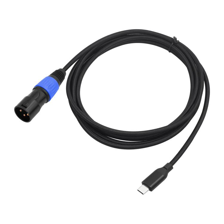 TY015 Type-C Male to XLR Male Stereo Output Audio Cable, Length:2m(Black Blue) - Microphone Audio Cable & Connector by PMC TechLife | Online Shopping South Africa | PMC TechLife | Buy Now Pay Later Mobicred
