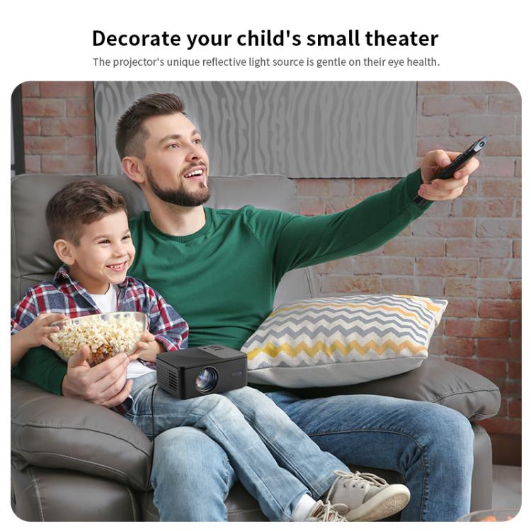 AUN A32 1280x720P 200ANSI D3100 CPU WIFI Display Smart Projector, UK Plug(Black) - LED Projector by AUN | Online Shopping South Africa | PMC TechLife | Buy Now Pay Later Mobicred