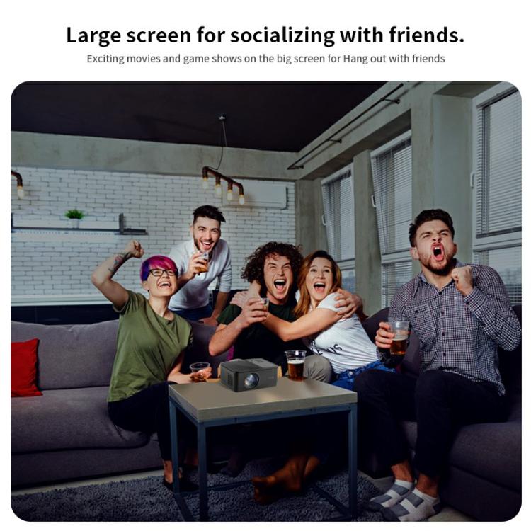 AUN A32 1280x720P 200ANSI D3100 CPU WIFI Display Smart Projector, UK Plug(Black) - LED Projector by AUN | Online Shopping South Africa | PMC TechLife | Buy Now Pay Later Mobicred