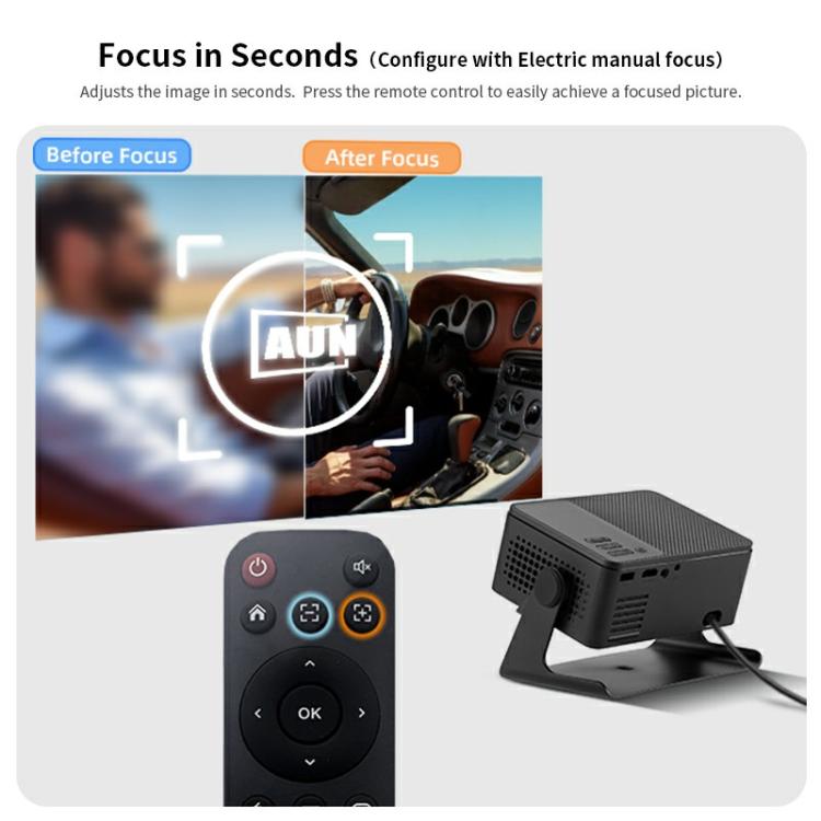 AUN A32 1280x720P 200ANSI D3100 CPU WIFI Display Smart Projector, AU Plug(Black) - LED Projector by AUN | Online Shopping South Africa | PMC TechLife | Buy Now Pay Later Mobicred