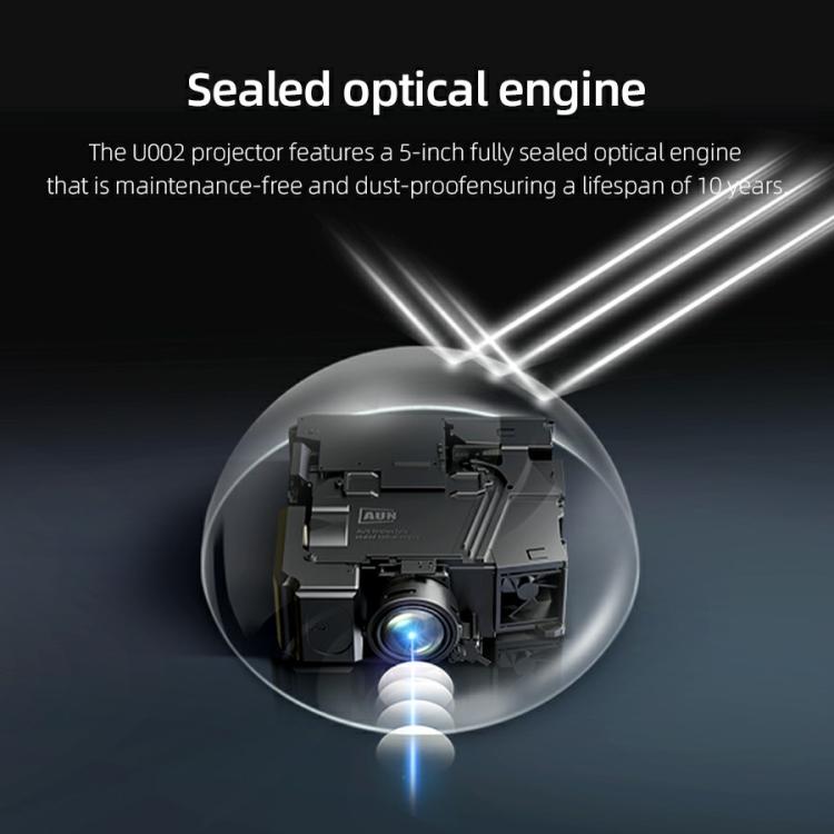 AUN U002 1920x1080P 970ANSI Android 12 Home Theater Smart Projector, AU Plug(Dark Grey) - free shipping - PMc TechLife - Order now!