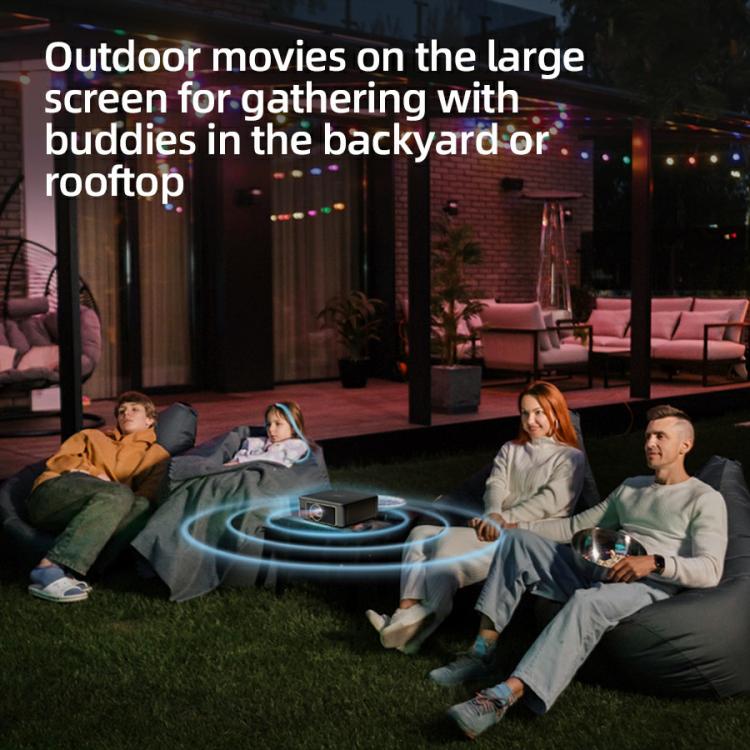 AUN U002 1920x1080P 970ANSI Android 12 Home Theater Smart Projector, US Plug(Dark Grey) - LED Projector by AUN | Online Shopping South Africa | PMc TechLife | Buy Now Pay Later Mobicred