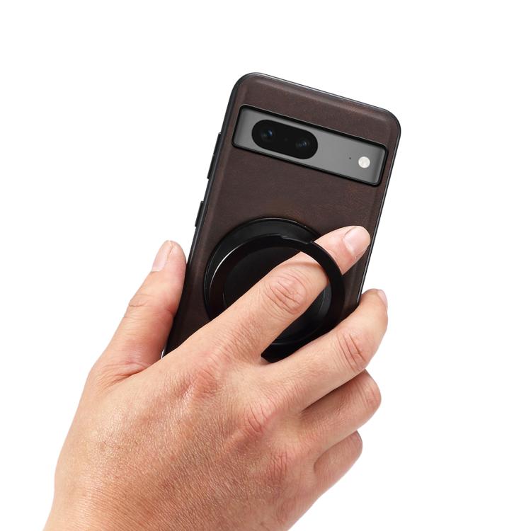 For Google Pixel 7 Denior A14 Skin Feel Rotating Holder MagSafe Phone Case(Brown) - free shipping - PMC TechLife - Order now!