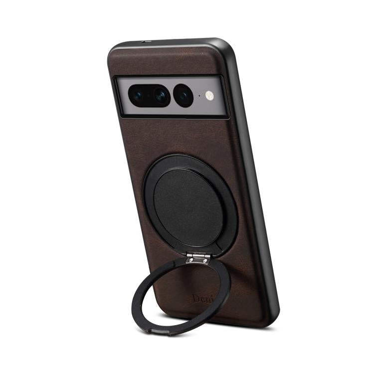 For Google Pixel 7 Pro Denior A14 Skin Feel Rotating Holder MagSafe Phone Case(Brown) - free shipping - PMC TechLife - Order now!