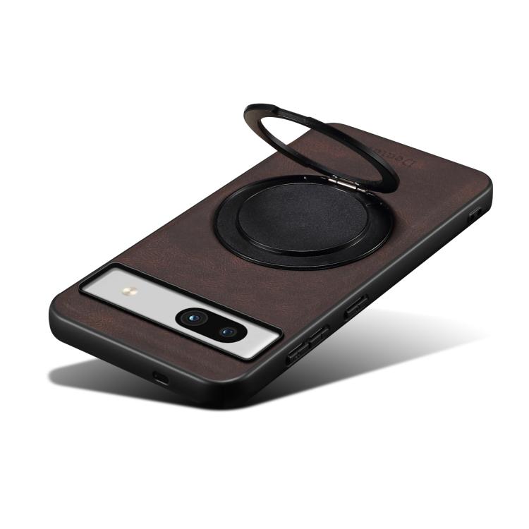 For Google Pixel 7a Denior A14 Skin Feel Rotating Holder MagSafe Phone Case(Brown) - free shipping - PMC TechLife - Order now!