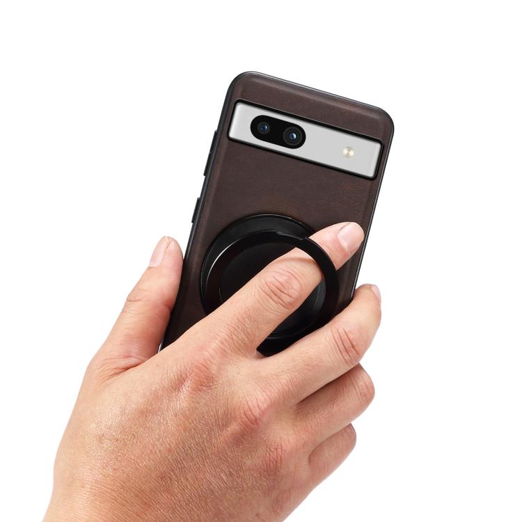 For Google Pixel 7a Denior A14 Skin Feel Rotating Holder MagSafe Phone Case(Brown) - free shipping - PMC TechLife - Order now!
