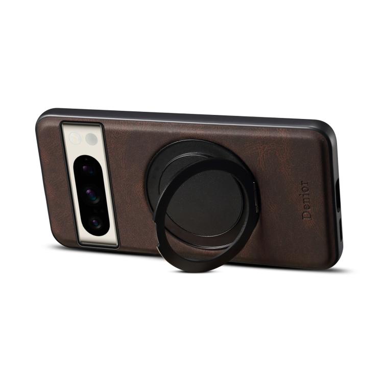 For Google Pixel 8 Pro Denior A14 Skin Feel Rotating Holder MagSafe Phone Case(Brown) - free shipping - PMC TechLife - Order now!