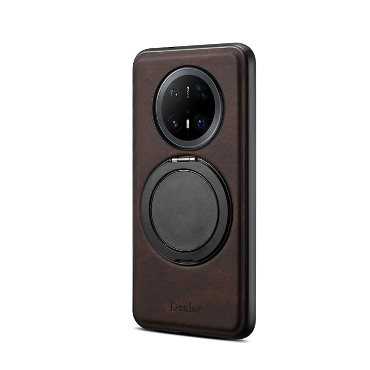 For Huawei Mate 70 Pro / 70 Pro+ Denior A14 Skin Feel Rotating Holder MagSafe Phone Case(Brown) - Huawei Cases by Denior | Online Shopping South Africa | PMC TechLife | Buy Now Pay Later Mobicred