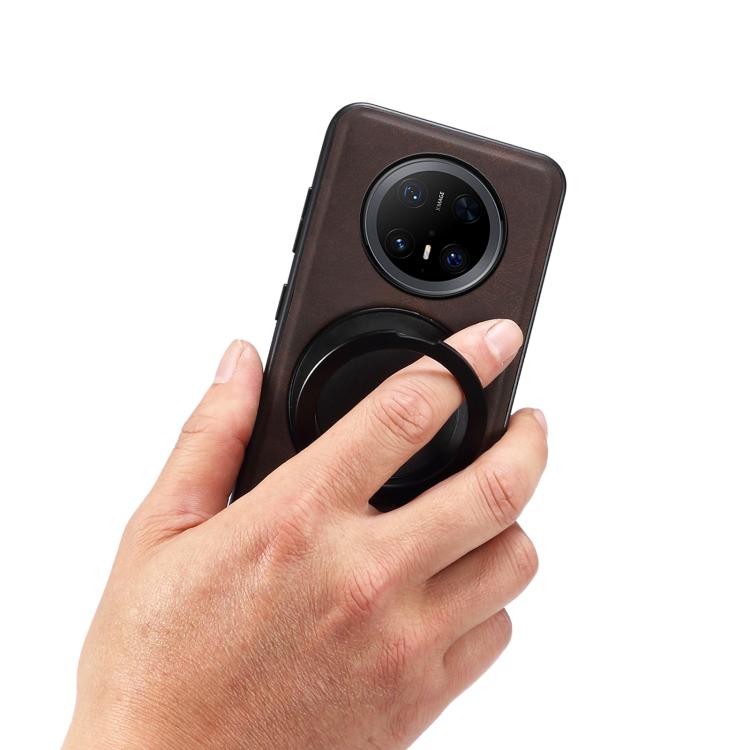 For Huawei Mate 70 Pro / 70 Pro+ Denior A14 Skin Feel Rotating Holder MagSafe Phone Case(Brown) - Huawei Cases by Denior | Online Shopping South Africa | PMC TechLife | Buy Now Pay Later Mobicred