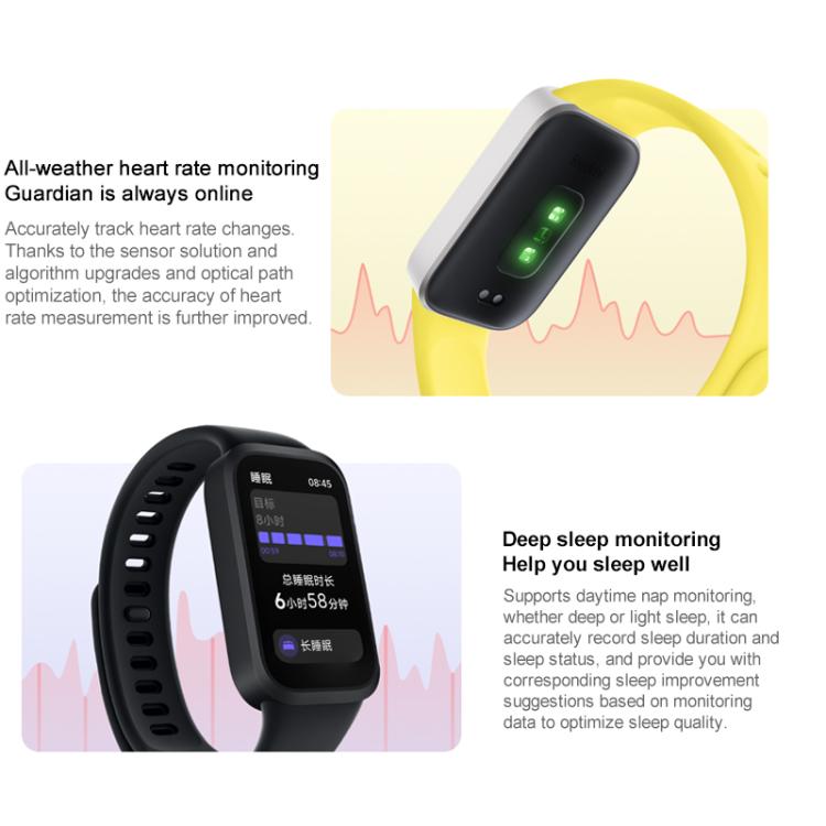 Xiaomi Redmi Band 3 Smart Band, 1.47 inch, Heart Rate / Blood Oxygen Health Monitoring(Beige) - free shipping - PMC TechLife - Order now!