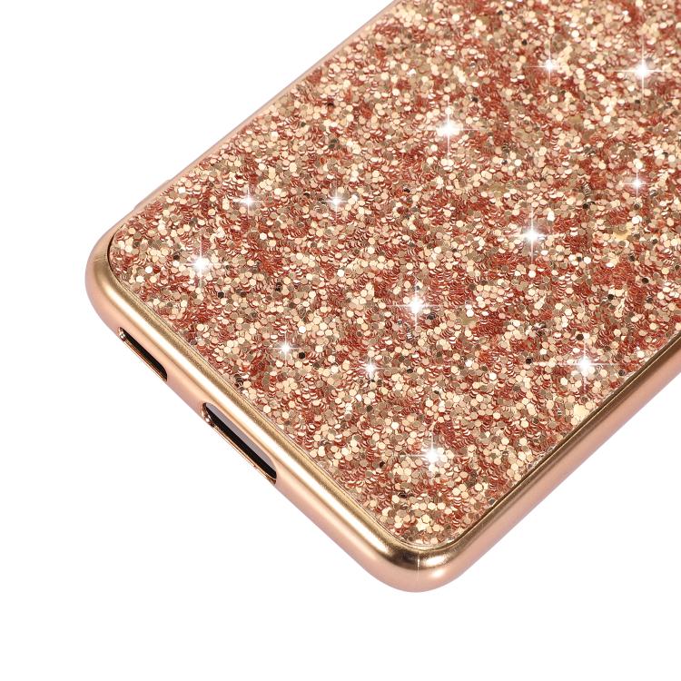 For Samsung Galaxy S25+ 5G Glitter Powder Shockproof TPU Phone Case(Rose Gold) - Galaxy S25+ 5G Cases by PMC Jewellery | Online Shopping South Africa | PMC Jewellery | Buy Now Pay Later Mobicred