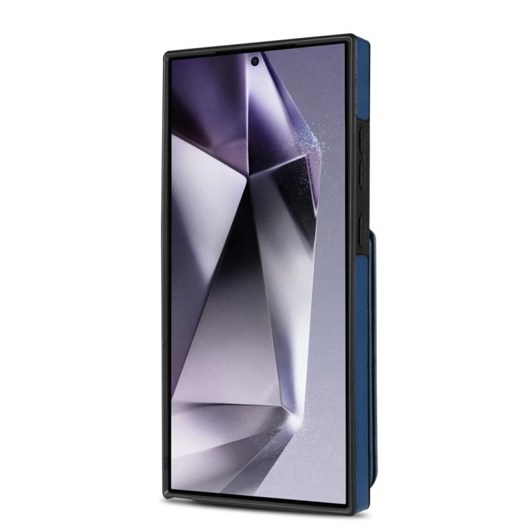 For Samsung Galaxy S25 Ultra 5G Skin Feel Detachable Card Bag Magsafe Phone Case(Blue) - Galaxy S25 Ultra 5G Cases by PMC Jewellery | Online Shopping South Africa | PMC Jewellery | Buy Now Pay Later Mobicred
