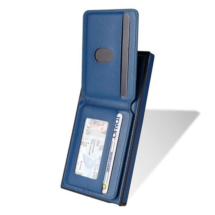 For Samsung Galaxy S25 Ultra 5G Skin Feel Detachable Card Bag Magsafe Phone Case(Blue) - Galaxy S25 Ultra 5G Cases by PMC Jewellery | Online Shopping South Africa | PMC Jewellery | Buy Now Pay Later Mobicred