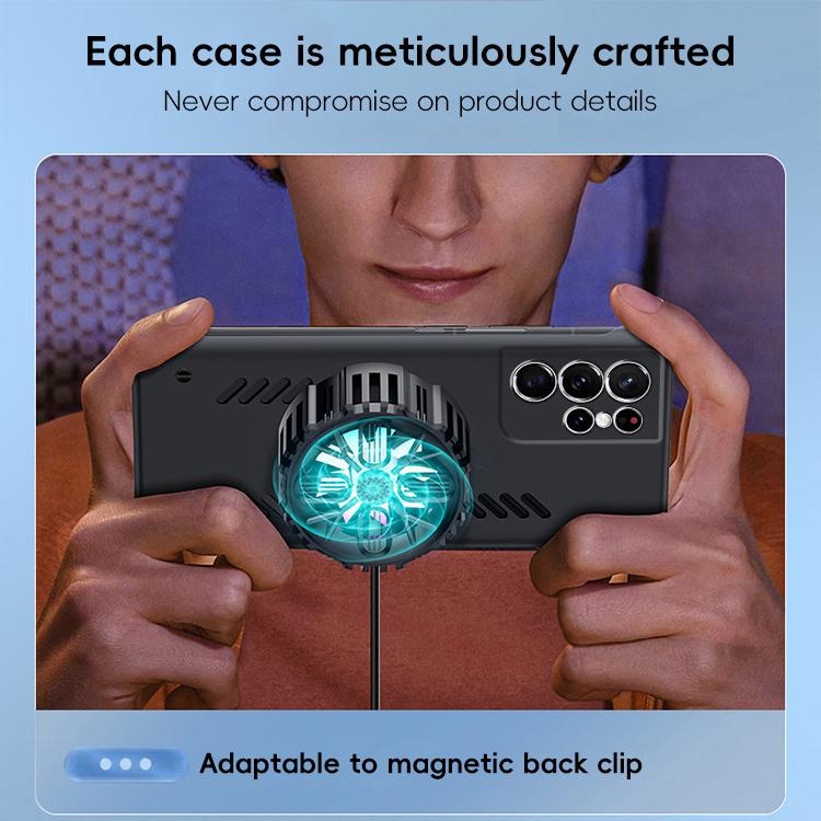 For Samsung Galaxy S24 Ultra 5G All-inclusive Lens Frameless Graphene Cooling Phone Case(Black) - Galaxy S24 Ultra 5G Cases by PMc TechLife | Online Shopping South Africa | PMc TechLife | Buy Now Pay Later Mobicred
