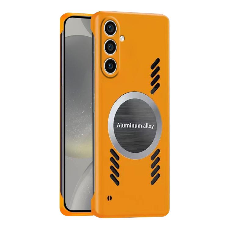 For Samsung Galaxy S24 5G All-inclusive Lens Frameless Graphene Cooling Phone Case(Orange) - Galaxy S24 5G Cases by PMc TechLife | Online Shopping South Africa | PMc TechLife | Buy Now Pay Later Mobicred