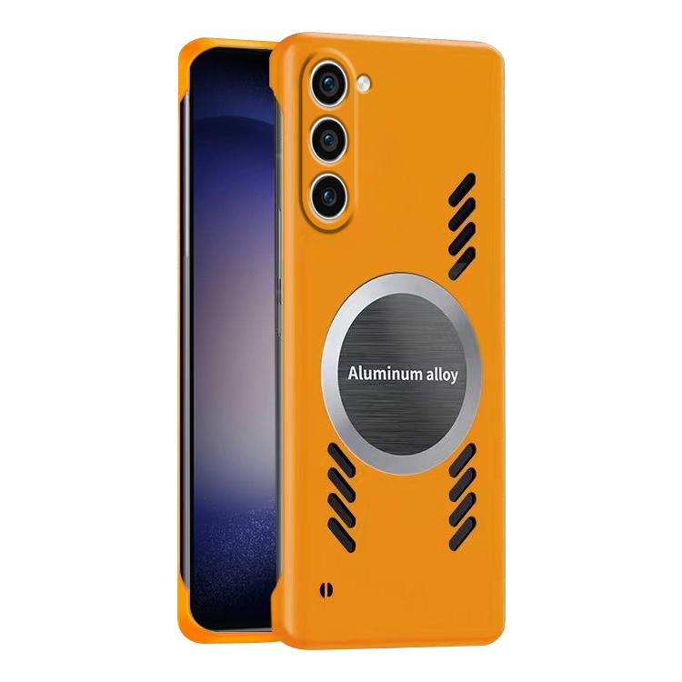 For Samsung Galaxy S23+ 5G All-inclusive Lens Frameless Graphene Cooling Phone Case(Orange) - Galaxy S23+ 5G Cases by PMc TechLife | Online Shopping South Africa | PMc TechLife | Buy Now Pay Later Mobicred
