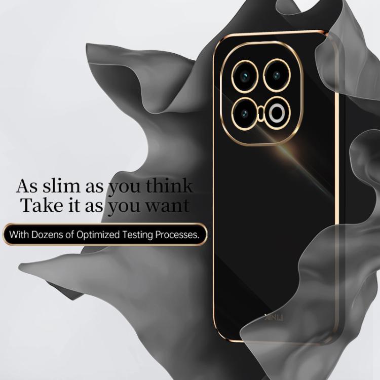 For vivo iQOO 13 XINLI Straight 6D Plating Gold Edge TPU Phone Case(White) - free shipping - PMC TechLife - Order now!