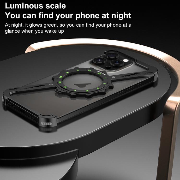 For iPhone 13 Pro Z-shaped Frameless Metal 360 Holder MagSafe Phone Case(Space Silver) - iPhone 13 Pro Cases by PMc TechLife | Online Shopping South Africa | PMc TechLife | Buy Now Pay Later Mobicred