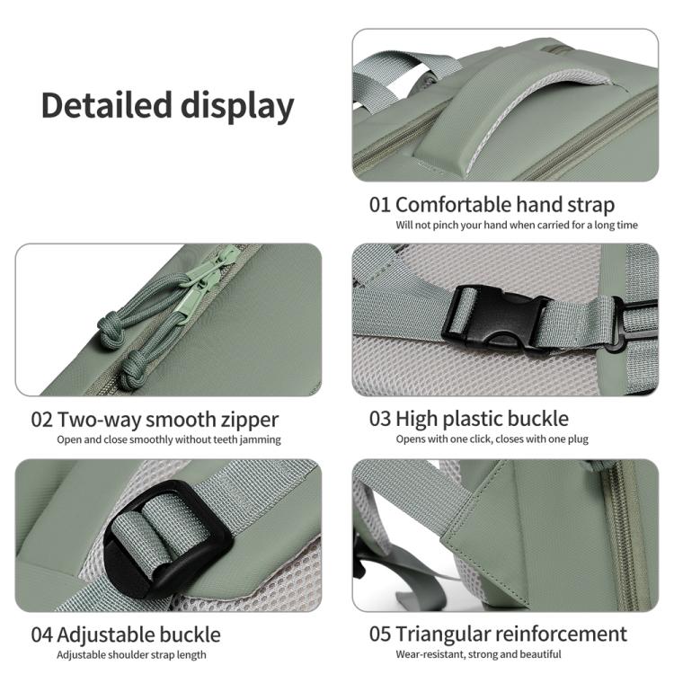 P960 Large Capacity Water Resistant Fashionable Backpack(Grey) - Backpack by PMC TechLife | Online Shopping South Africa | PMC TechLife | Buy Now Pay Later Mobicred