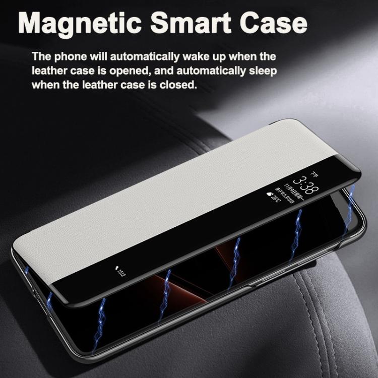 For Huawei Pura 70 Pro Smart View Window Imitation Ultimate Design Phone Case(Black) - Huawei Cases by PMC TechLife | Online Shopping South Africa | PMC TechLife | Buy Now Pay Later Mobicred