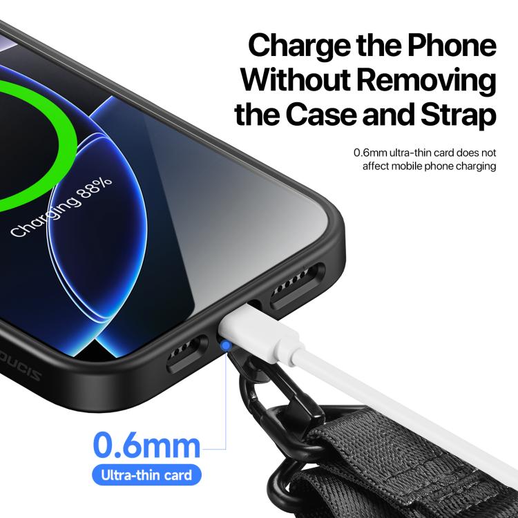 DUX DUCIS Outdoor Series Nylon Adjustable Crossbody Phone Lanyard(Black) - Lanyards & Wrist Straps by DUX DUCIS | Online Shopping South Africa | PMc TechLife | Buy Now Pay Later Mobicred