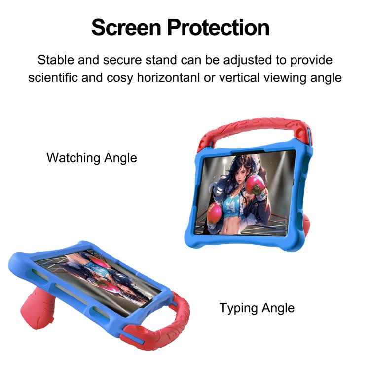 For For Lenovo Tab M11/ Xiaoxin Pad 11 2024 Boxing Series Kickstand EVA Shockproof Tablet Case with Shoulder Strap(Blue Red) - Lenovo by PMC TechLife | Online Shopping South Africa | PMC TechLife | Buy Now Pay Later Mobicred