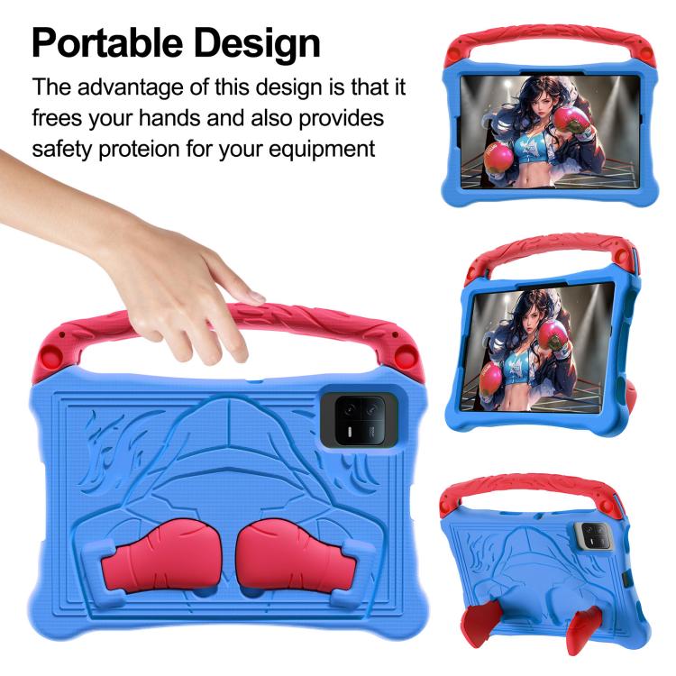 For For Lenovo Tab M11/ Xiaoxin Pad 11 2024 Boxing Series Kickstand EVA Shockproof Tablet Case with Shoulder Strap(Blue Red) - Lenovo by PMC TechLife | Online Shopping South Africa | PMC TechLife | Buy Now Pay Later Mobicred