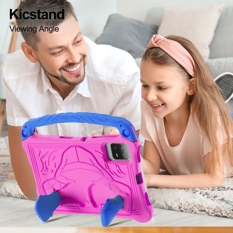 For For Lenovo Tab M11/ Xiaoxin Pad 11 2024 Boxing Series Kickstand EVA Shockproof Tablet Case with Shoulder Strap(Rose Red Blue) - Lenovo by PMC TechLife | Online Shopping South Africa | PMC TechLife | Buy Now Pay Later Mobicred