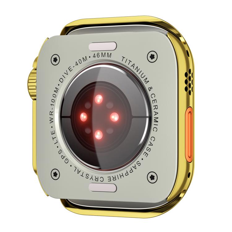 For Apple Watch Series 10 46mm Change to Ultra 49mm Zinc Alloy Watch Case(Bright Gold) - free shipping - PMC TechLife - Order now!