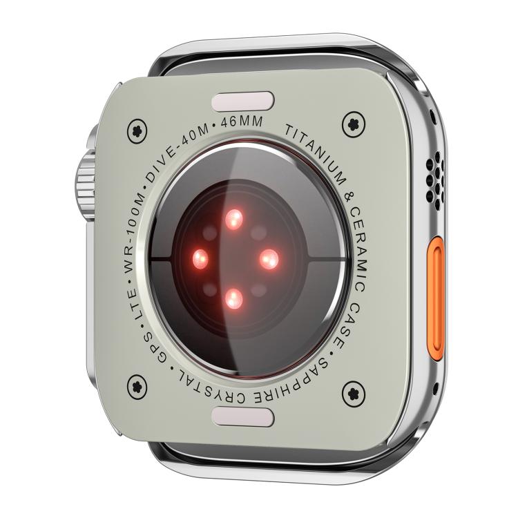 For Apple Watch Series 10 46mm Change to Ultra 49mm Zinc Alloy Watch Case(Bright Silver) - free shipping - PMC TechLife - Order now!