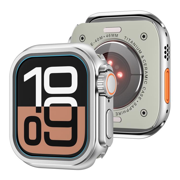 For Apple Watch Series 10 46mm Change to Ultra 49mm Zinc Alloy Watch Case(Matte Silver) - free shipping - PMC TechLife - Order now!