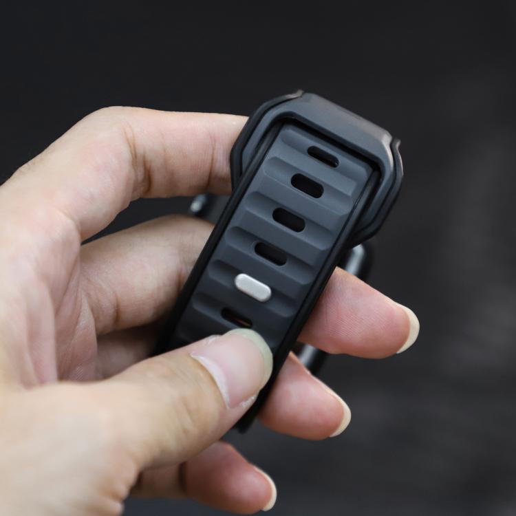 For Apple Watch 42mm / 41mm / 40mm / 38mm Norman Buckle Two-color Silicone Watch Band(Midnight Black) - free shipping - PMc TechLife - Order now!